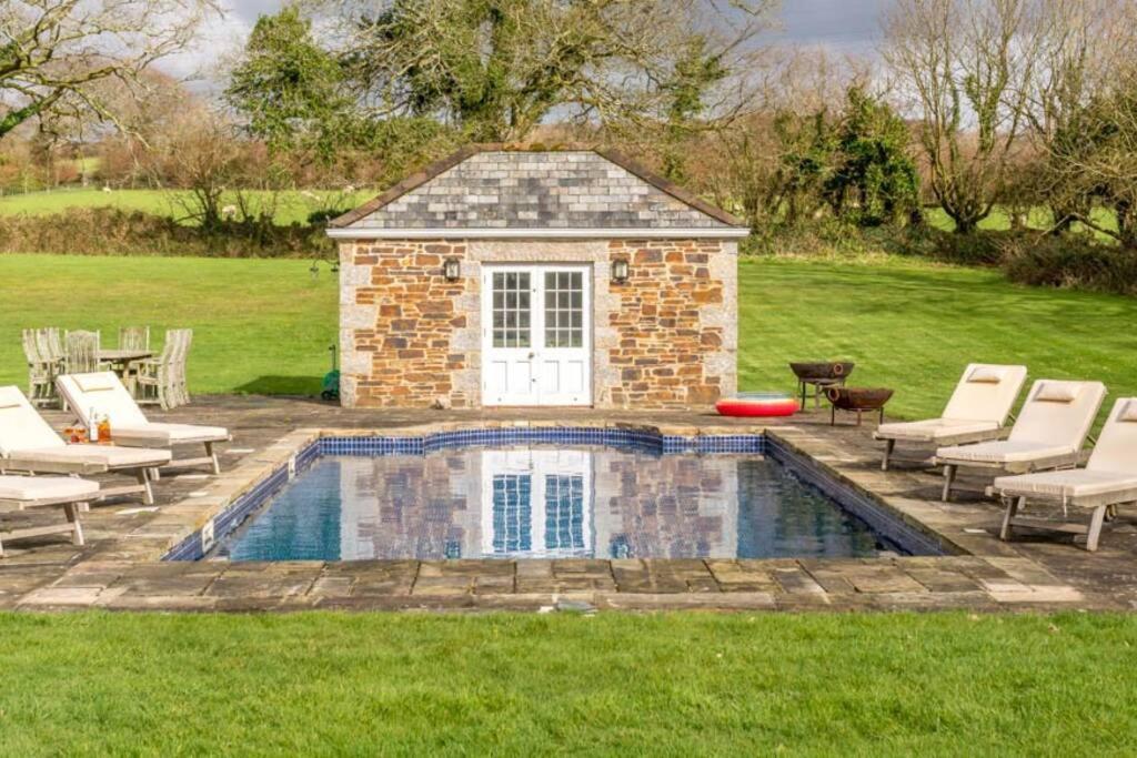 Villa The Manor House At Boconnion Bodmin Exterior foto